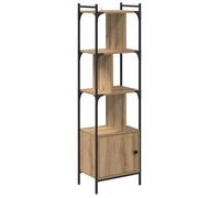Bibliothèque moderne en chêne artisanal - vidaXL - 44,5x30x154,5 cm - 6 étagères - 1 porte à charnières