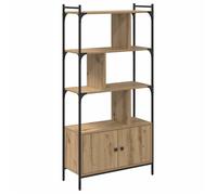Bibliothèque avec Portes Étagère à Livres Chêne Sonoma Bois d'Ingénierie vidaXL
