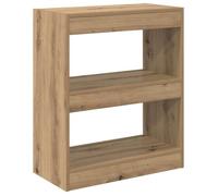 Bibliothèque moderne - vidaXL - Chêne artisanal - 60x30x72 cm - Bois d'ingénierie - 2 étagères - Rangement robuste