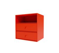 Bibliothèque Montana Mini 1006 avec 2 Tiroirs 145-Rosehip