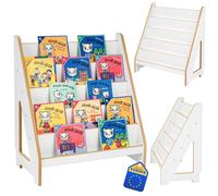 Bibliothèque Montessori pour enfants blanche - Grande bibliothèque pour livres, jouets, livres de coloriage| 5 étagères | meubles de chambre d'enfant | Obubu