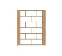 Bibliothèque multi casiers design finition bois clair chêne L168 cm MUSSO
