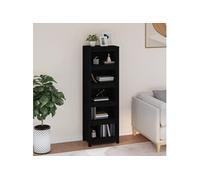Bibliothèque Noir 50x35x154 cm Bois de pin massif821718