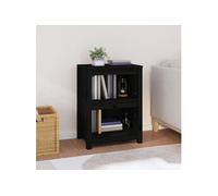 vidaXL Bibliothèque Noir 50x35x68 cm Bois de pin massif