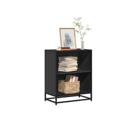 Bibliothèque noir 60x35x76 cm bois d ingénierie