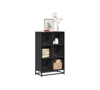 Bibliothèque noir 65,5x33x107,5 cm bois d ingénierie