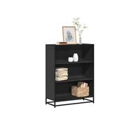 Bibliothèque noir 80,5x35x107,5 cm bois d ingénierie