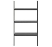 Bibliothèque - Noir - Étagère inclinée à 3 niveaux - pour salon - Noir 64x34x116 cm B4734