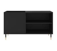 Bibliothèque Noir - LEMON® Armoire à disques - Armoire à vitrine - noir - 85x38x48cm - Bois d'ingénierie 215 - Soldes