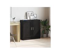 vidaXL Bibliothèque Chêne Noir – 82,5×30,5×80 cm – 2 portes – finition mate