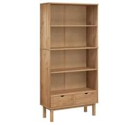 Bibliothèque OTTA avec 2 tiroirs - vidaXL - bois - marron - 3 étagères - 88 x 35 x 180 cm(858649)