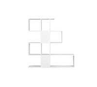 Bibliothèque ouverte séparateur design blanc laqué brillant L139 cm COMO