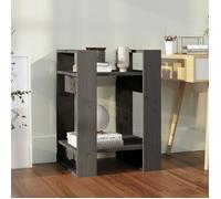 Bibliothèque - Pin - 41x35x57 cm - Gris - Bois massif - Style classique