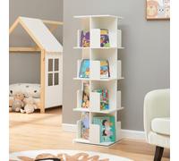 Bibliothèque pivotante 'Talöpintaa' 129 x 40 x 40 cm Étagère pour enfants avec 4 niveaux Blanc