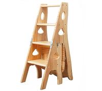 Bibliothèque pliable en bois avec échelle : présentoir 3 en 1 étagère, design peu encombrant, capacité de 150 kg, pour usage domestique et nizat.