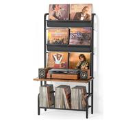 Bibliothèque pour disques vinyles - Meuble de rangement pour tourne-disque - 70 x 30 x 144 cm - 300 disques