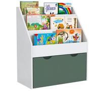 Bibliothèque pour enfants - AIYAPLAY - Multi-Rangement avec 3 niveaux d'étagères et un tiroir - 62,5L x 30l x 70H cm - vert