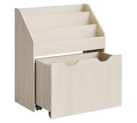 Bibliothèque pour enfants avec rangement pour jouets - MDF - beige - 29,5 x 62,5 x 70 cm - 25 kg