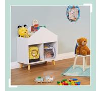 Bibliothèque pour enfants en forme de maison avec 6 compartiments