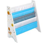 Bibliothèque pour enfants - Étagère avec 4 compartiments - Thème spatial - 62,5 x 11 x 60 cm - Idéale pour une chambre d'enfant ou une salle de jeux