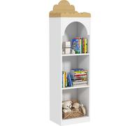 Bibliothèque pour enfants - Étagère pour enfants - 3 niveaux - Pour la garderie et la chambre d'enfant - Rangement de livres - Blanc naturel