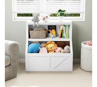 Bibliothèque pour enfants Étagère pour enfants avec organisateur de rangement Chambre d'enfants pour le rangement des jouets blanc