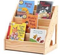 Bibliothèque pour enfants - Rangement pour livres - 5 étagères - En bois - À monter soi-même - Style minimaliste et moderne - Bois naturel