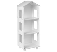 Bibliothèque pour Enfants Scandinave en MDF à 3 Niveaux Dessus en Forme de Toit