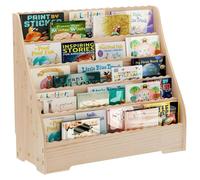 Bibliothèque pour enfants - Support à livres et rangement - 5 niveaux - Bois - Pour les tout-petits - Pour la chambre d'enfant - Montage nécessaire