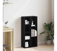 Vidaxl Bibliothèque En Chêne Noir 50 X 25 X 104 Cm Bois D'ingénierie
