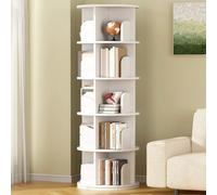 Bibliothèque ronde rotative à 360° pour salon, bureau, chambre à coucher, pour boo et plantes