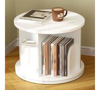 Bibliothèque ronde rotative à 360° pour salon, bureau, chambre à coucher, pour boo et plantes