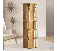 Bibliothèque rotative à 360°, bibliothèque d'angle haut avec 5/6 niveaux de rangement pour la maison, le bureau, étagère d'affichage peu encombrante