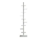 Bibliothèque rotative à 9 niveaux, étagère verticale pour petits espaces, colonne vertébrale en métal avec rotation à 360°, bibliothèque moderne et fine pour salon, chambre à coucher, bureau (blanc)