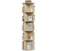 Bibliothèque Rotative - EUGAD Étagère Rangement pivotante - 5 Niveaux 20 Compartiments- Chêne Clair