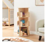 Bibliothèque rotative pour enfants Chasek bois de pin 95 x 44 cm naturel