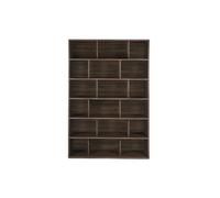 Bibliothèque scandinave finition bois foncé noyer L140 cm EPURE