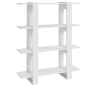 Bibliothèque/Séparateur de pièce Blanc brillant 100x30x123,5 cm