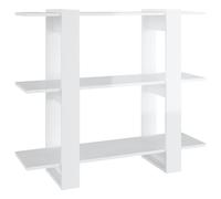 Bibliothèque/Séparateur de pièce Blanc brillant 100x30x87 cm
