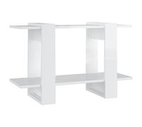 Bibliothèque/Séparateur de pièce Blanc brillant 80x30x51 cm