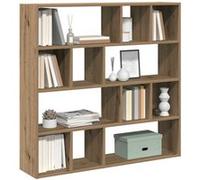 vidaXL Bibliothèque/Séparateur de pièce chêne Artisanal 105x24x102 cm, séparateur de pièce, cloison de séparation, Armoire à Livres, bibliothèque