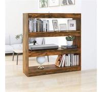 Bibliothèque Séparateur de pièce chêne fumé 100x30x103 cm Brun G