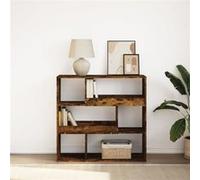 vidaXL Bibliothèque Séparateur de pièce chêne fumé wider 100x33x94,5 cm