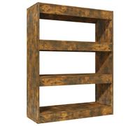 Bibliothèque/Séparateur de pièce chêne fumé bois d'ingénierie
