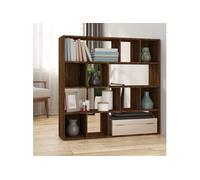 VidaXL Bibliothèque/Séparateur Chêne marron