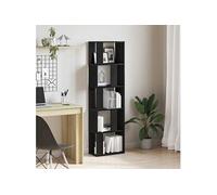 Bibliothèque Séparateur de pièce chêne noir 45x24x159 cm