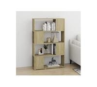 vidaXL Bibliothèque/Séparateur de pièce Chêne Sonoma 80x24x124,5 cm Brun G