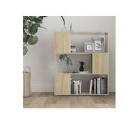 vidaXL Bibliothèque/Séparateur de pièce Chêne Sonoma 80x24x94 cm Brun G