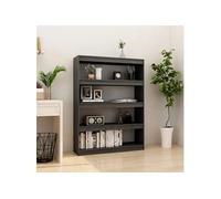 Bibliothèque/Séparateur de pièce Gris 100x30x135,5cm Pin massif808220