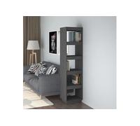 Bibliothèque/Séparateur de pièce Gris 40x35x167 cm Pin solide810856